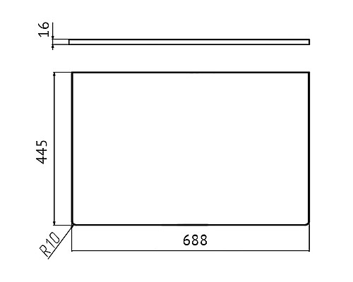 Столешница под раковину Velvex Klaufs 70 StKLA.70.MH-217.617 Черная Шатане