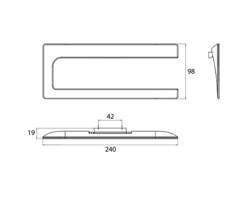 Полотенцедержатель Emco Art 1655 001 01 Хром