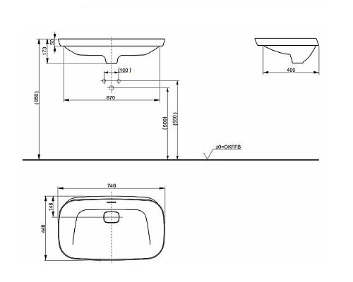 Раковина Toto Neorest 75 LW3717HY#XW Белая