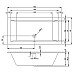 Акриловая ванна Riho Rething Cubic 180х90 B107001005 (BR0900500000000) без гидромассажа