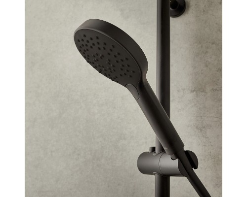 Душевая система Jacob Delafon Metro E26588-BL с термостатом Черный матовый
