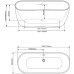 Акриловая ванна Grossman Classic 150x75 без гидромассажа