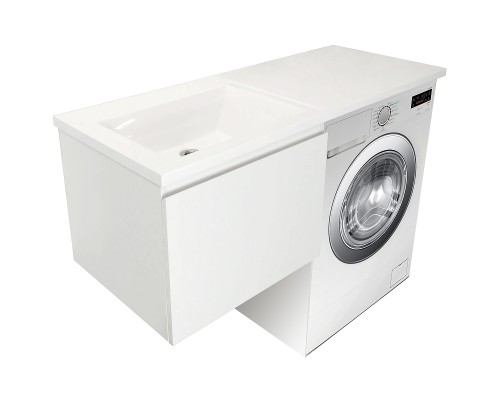 Тумба с раковиной Эстет Dallas Luxe 130 L ФР-00002424 подвесная Белая