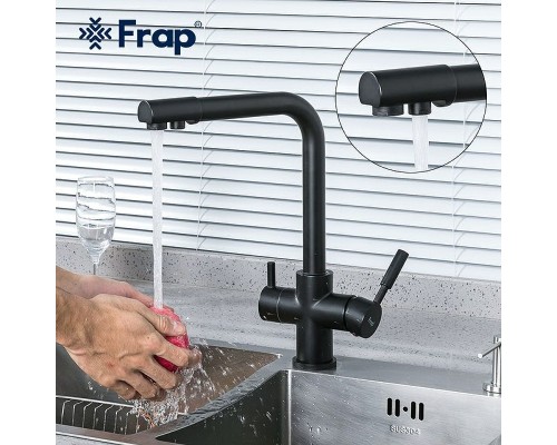 Смеситель для кухни Frap F4352-6 Черный матовый