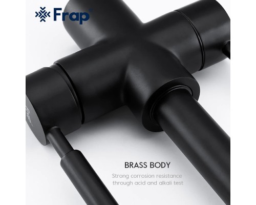 Смеситель для кухни Frap F4352-6 Черный матовый