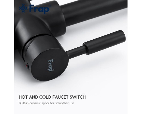 Смеситель для кухни Frap F4352-6 Черный матовый