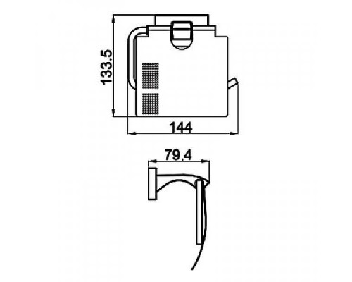 Держатель туалетной бумаги Gappo G0703-6 с крышкой Черный матовый