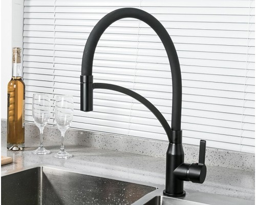 Смеситель для кухни Frap F4552-6 Черный матовый