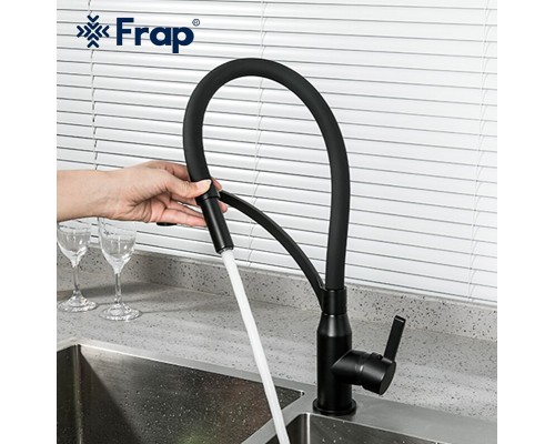 Смеситель для кухни Frap F4552-6 Черный матовый