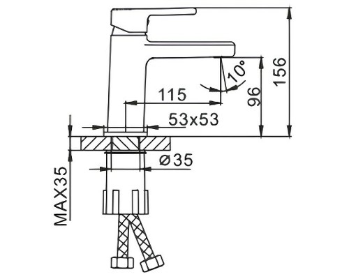 Смеситель для раковины Frap H60 F1060 Хром