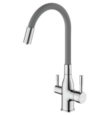Смеситель для кухни Frap H96 Хром Серый