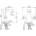 Смеситель для раковины Frap H731 F10731-B Хром