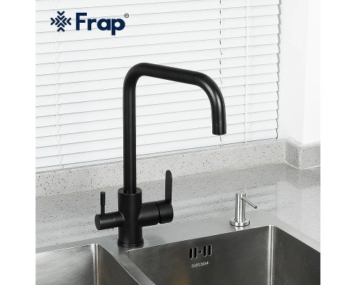 Смеситель для кухни Frap H801 F43801-6 Черный матовый