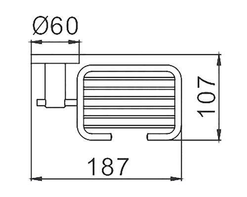 Мыльница Frap F302 Черная матовая