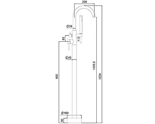 Смеситель для ванны Gappo G3099 Сатин