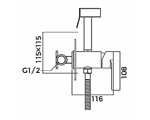 Гигиенический душ со смесителем Gappo G7299-20 Сатин