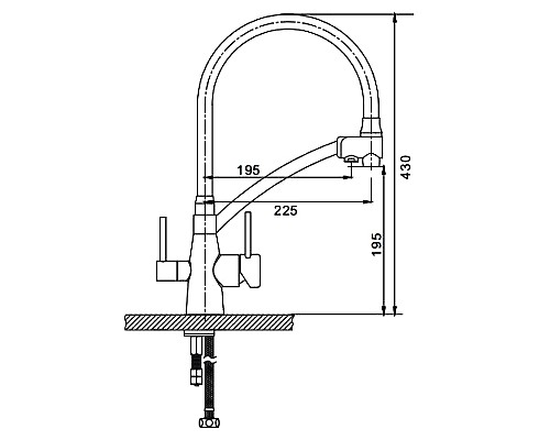 Смеситель для кухни Gappo G4398-19 Графит Черный
