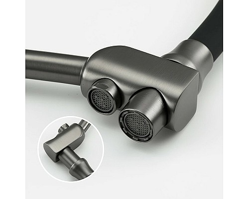 Смеситель для кухни Gappo G4398-19 Графит Черный
