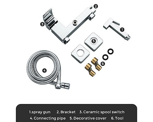 Гигиенический душ со смесителем Gappo G07 G2007 Хром