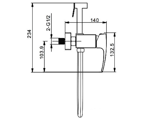 Гигиенический душ со смесителем Gappo G07 G2007 Хром