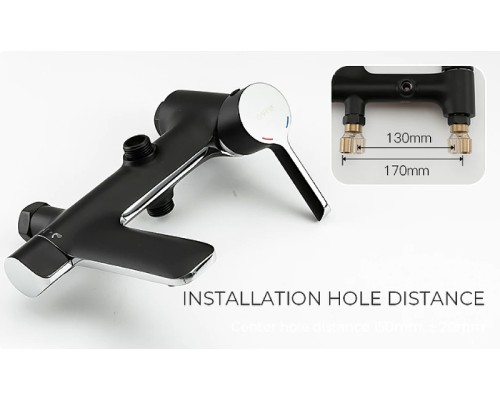 Душевая система Gappo G03-6 G2403-6 Черная матовая Хром