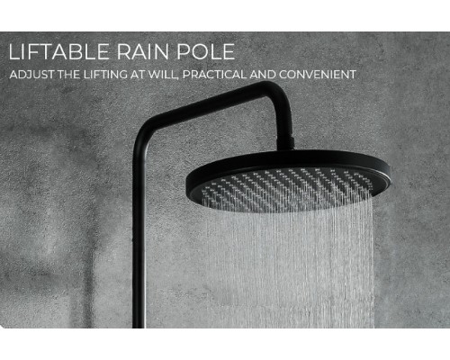 Душевая система Gappo G03-6 G2403-6 Черная матовая Хром