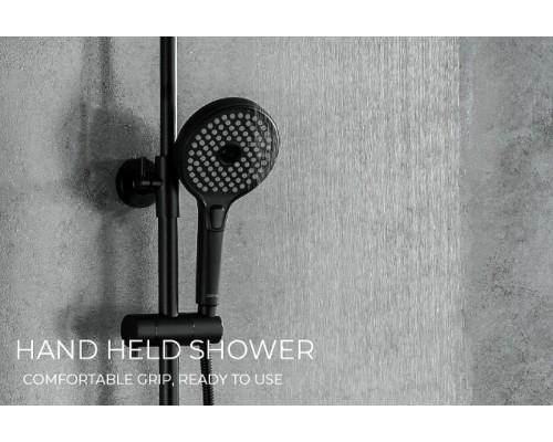 Душевая система Gappo G03-6 G2403-6 Черная матовая Хром