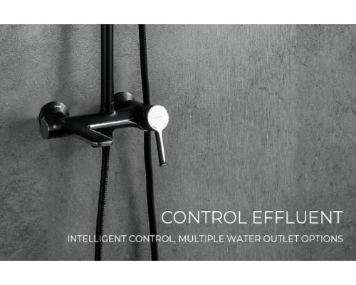 Душевая система Gappo G03-6 G2403-6 Черная матовая Хром