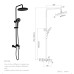 Душевая система Gappo G03-6 G2403-6 Черная матовая Хром