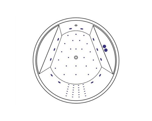 Акриловая ванна Excellent Great Arc 160x160 WAEX.GRE16.NANO.CR с гидромассажем