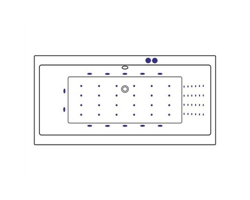 Акриловая ванна Excellent Pryzmat Slim 170x75 с гидромассажем