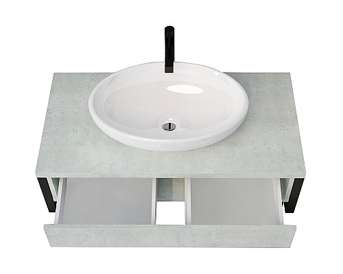 Тумба под раковину 1MarKa Grunge Loft 70П Ц0000015938 подвесная Бетон светлый