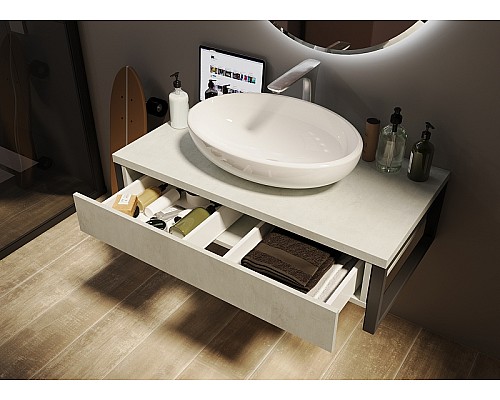 Тумба под раковину 1MarKa Grunge Loft 70П Ц0000015938 подвесная Бетон светлый