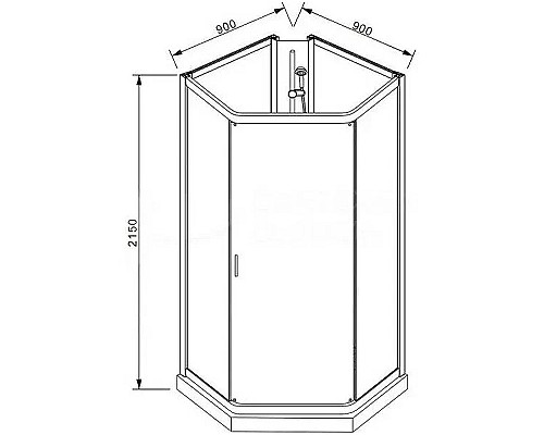 Душевая кабина Parly 90x90 P91B без гидромассажа Душевая кабина Parly 90x90 P91B без гидромассажа