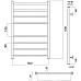 Водяной полотенцесушитель Domoterm Квадро П8 500x800 Хром