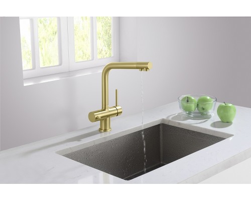 Смеситель для кухни Timo Saona 2396/17F Золото матовое