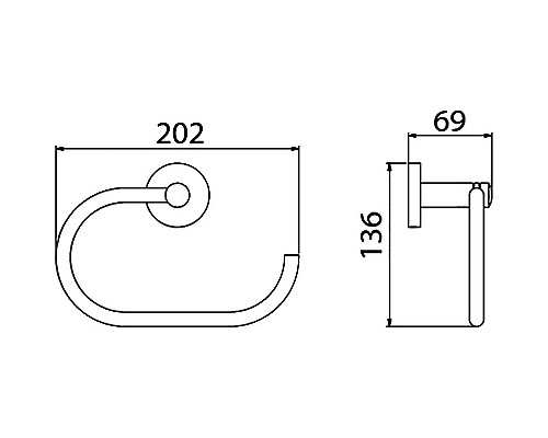 Полотенцедержатель Timo Saona 13050/17 Золото матовое