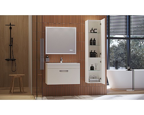 Тумба под раковину Velvex Estea 80 tp.EST.MOD.80.1Y подвесная Белая матовая