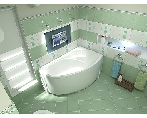 Акриловая ванна Bas Фэнтази 150x88 R В 00041 без гидромассажа