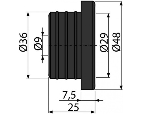 Манжета Alcaplast 36/10 мм