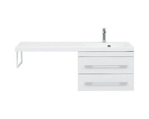 Тумба с раковиной Aquanet Нота 120 R 240161 подвесная Белая