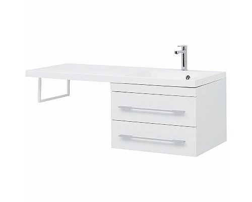 Тумба с раковиной Aquanet Нота 120 R 240161 подвесная Белая