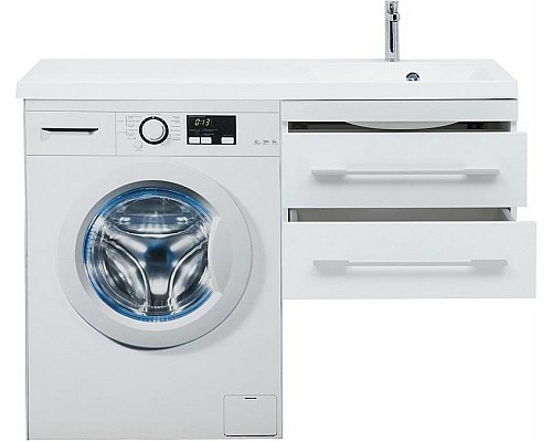 Тумба с раковиной Aquanet Нота 120 R 240161 подвесная Белая