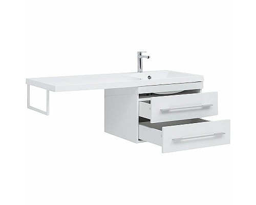 Тумба с раковиной Aquanet Нота 120 R 240161 подвесная Белая