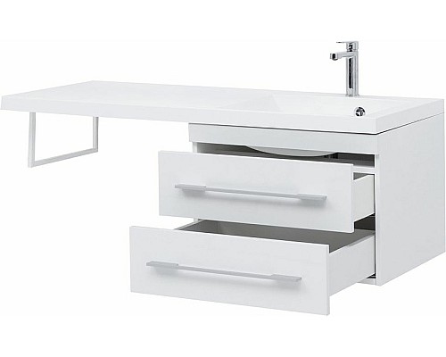 Тумба с раковиной Aquanet Нота 120 R 240161 подвесная Белая