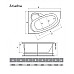 Акриловая ванна Relisan Ariadna 160x105 L Гл000000535 без гидромассажа