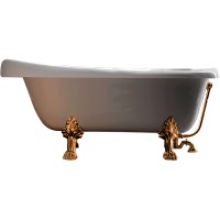Акриловая ванна Kerasan Retro 170x77 Белый Золото