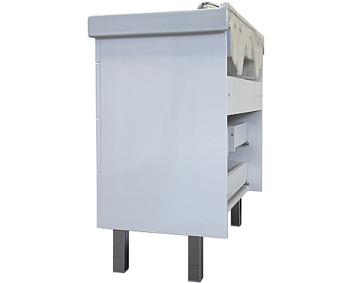 Тумба с раковиной Comforty Никосия 80Н 00-00011162 Белая глянцевая