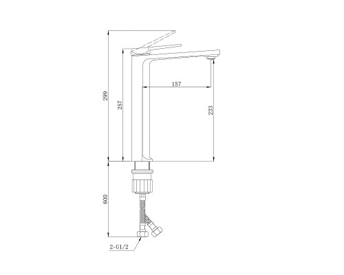 Смеситель для раковины Boch Mann Viva XLB BM9135 Черный матовый