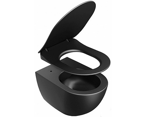 Сиденье для унитаза Ravak Uni Chrome X01795 Черное матовое с Микролифтом